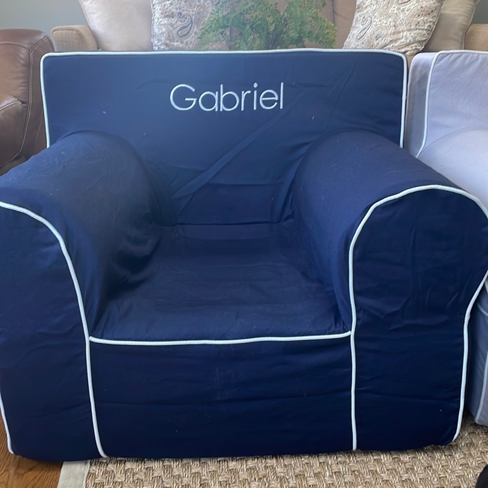 Potterybarn Anywhere Chair Cover with “Gabriel” Monogram